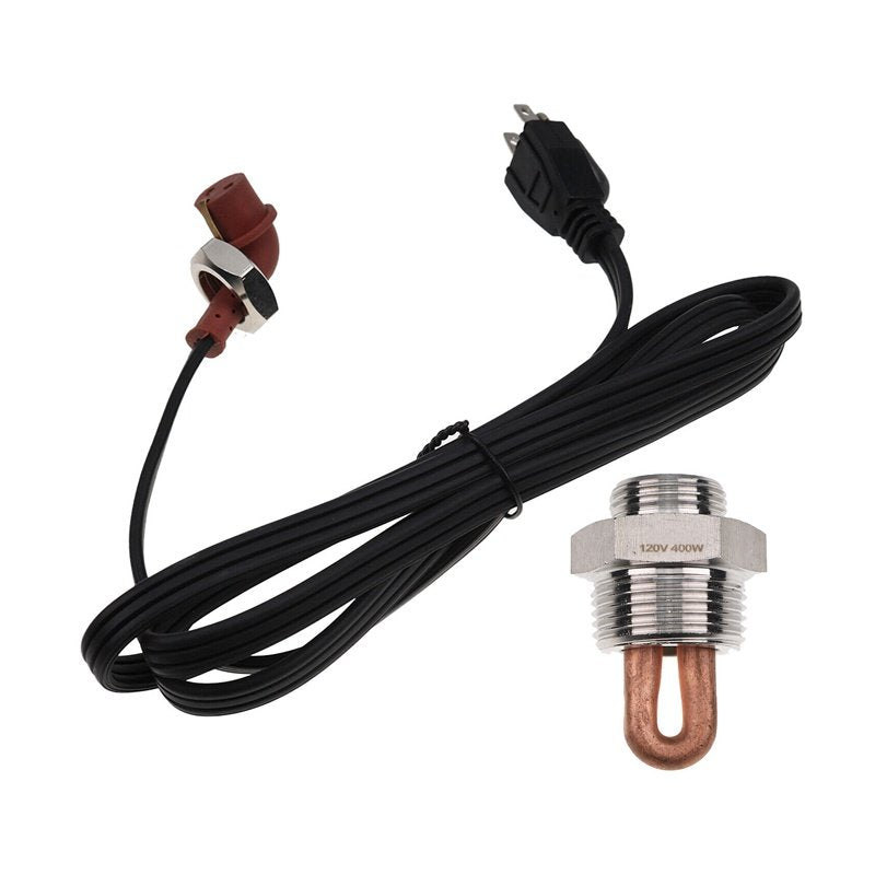 Engine Block Heater for Kubota Tractor M B & L Series 3, 4 & 5 cyl Engines