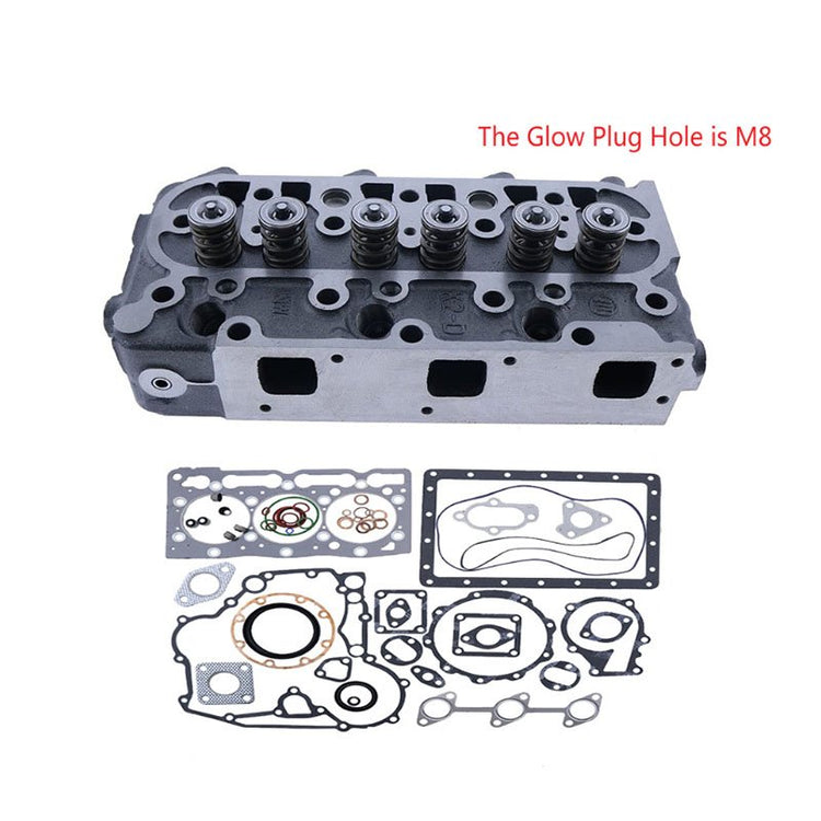 Complete Cylinder Head & Gasket KIT for Kubota D1305 D1105 Tractor B2400 B2410