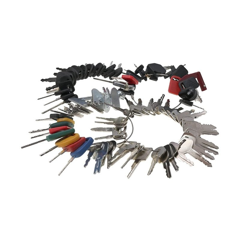 100 Heavy Construction Equipment Ignition Keys Set for CAT Case Deere Kubota JCB