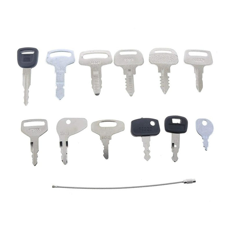 12 Keys Ignition Key Set for Kubota Heavy Equipment Tractor Mower