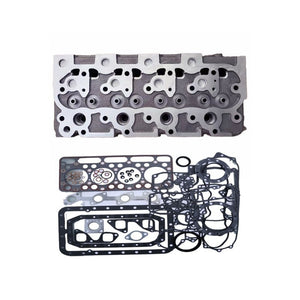 Complete Cylinder Head & Gasket for Kubota V1702 V1902 w/NO Water Holes