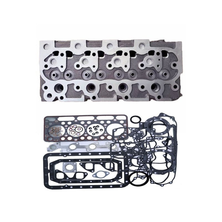 Complete Cylinder Head & Gasket for Kubota V1702 V1902 w/NO Water Holes