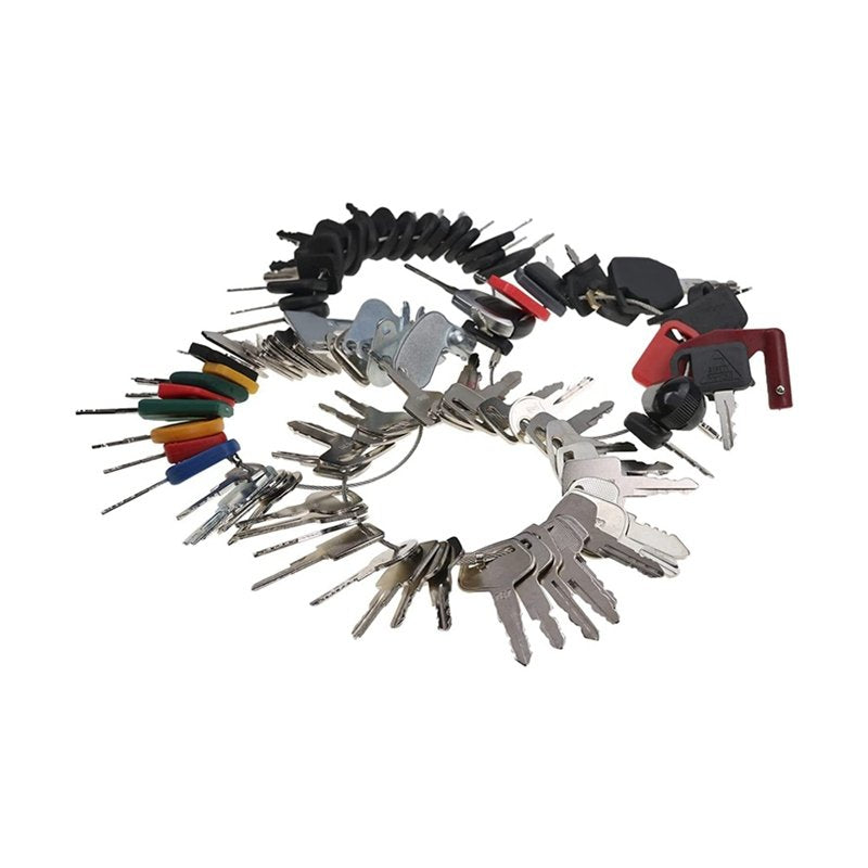 100 Heavy Equipment Ignition Key Set for CAT Case JD Kubota Komatsu JCB