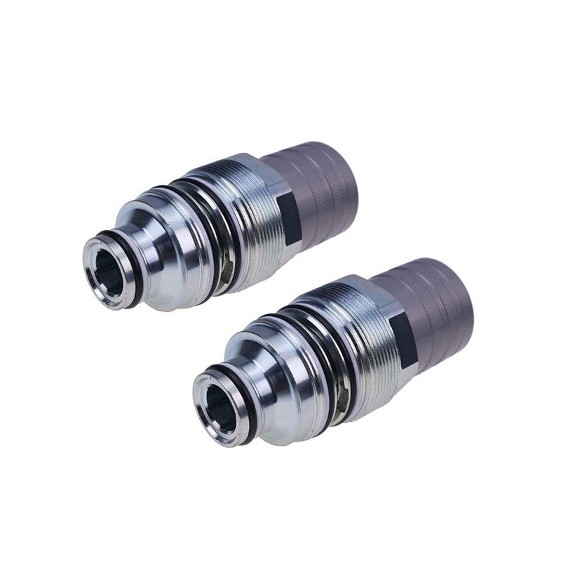 2X Female Hydraulic Coupler for Kubota SVL75 SVL75-2 SVL75C SVL90 6680018