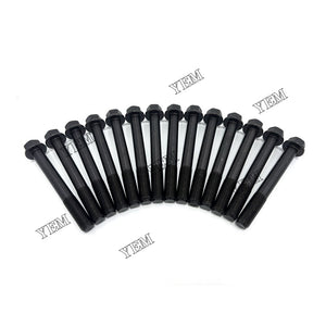 14 PCS Cylinder Head Bolt For Kubota D1503 Engine