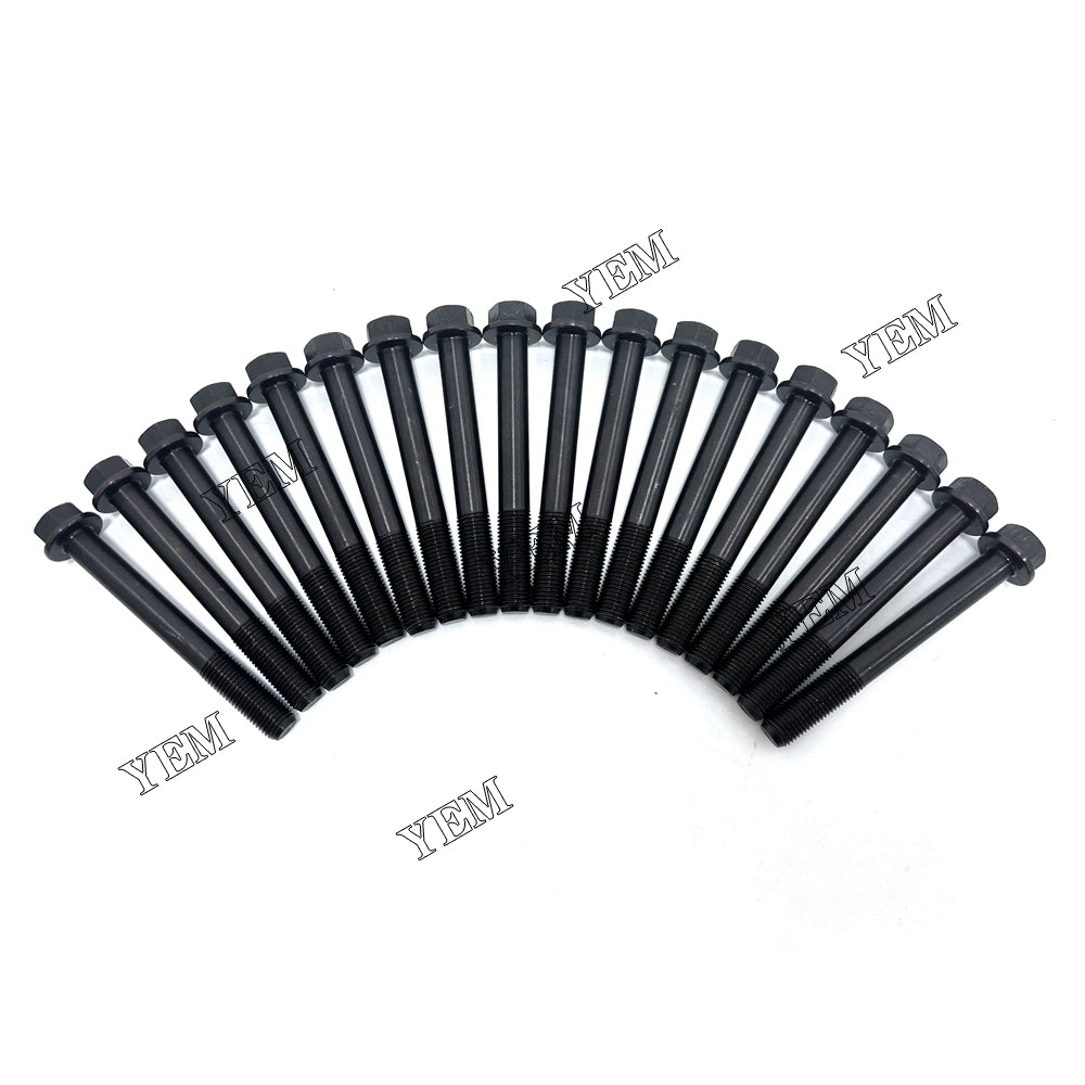18 PCS Cylinder Head Bolt For Kubota V3307 Engine