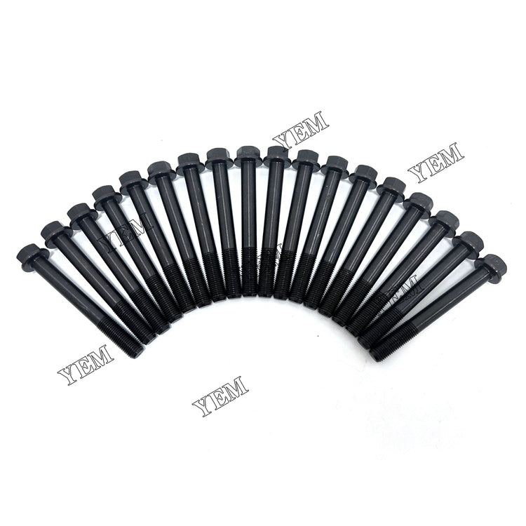 18 PCS Cylinder Head Bolt For Kubota V3307 Engine