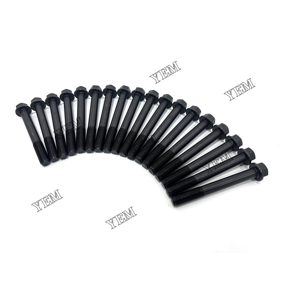 18 PCS Cylinder Head Bolt For Kubota V3307 Engine