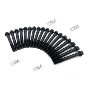 18 PCS Cylinder Head Bolt For Kubota V3307 Engine